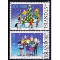 Island. 1990. Julefrimærker. AFA nr. 731-32 ** postfrisk st. stemplet FDC
