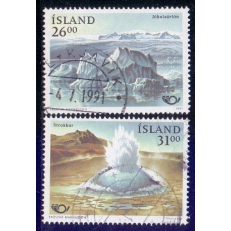 Island. 1991. Norden frimærker AFA nr. 740-41 ** postfrisk st. stemplet FDC