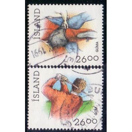 Island. 1991. Sport .AFA nr. 742-43 ** postfrisk st. stemplet FDC