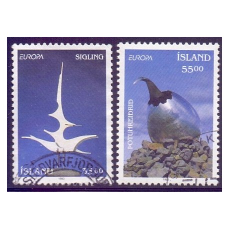 Island. 1993. Europamærker / CEPT. AFA nr. 778-79 **  postfrisk st. stemplet FDC