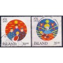 Island. 1993. Julefrimærker. AFA nr. 785-86 ** postfrisk st. stemplet FDC
