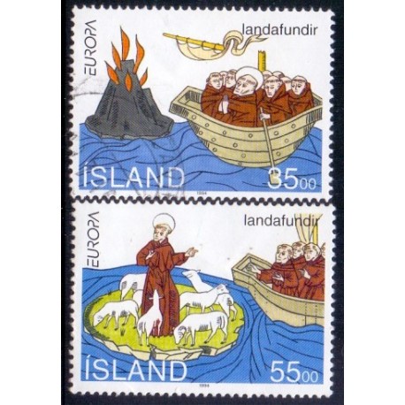 Island. 1994. Europamærker / CEPT. AFA nr. 790-91 **   postfrisk st. stemplet FDC