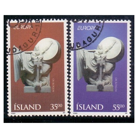 Island. 1995. Europamærker / CEPT. AFA nr. 811-12 **   postfrisk st. stemplet FDC