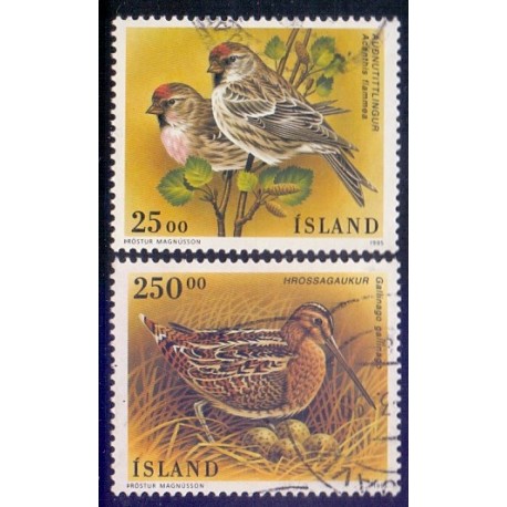 Island. 1995. Fugle. AFA nr. 817-18 **   postfrisk st. stemplet FDC