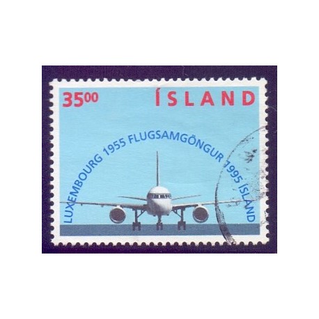 Island. 1995. Flyforbindels Island. AFA nr. 819 **  postfrisk st. stemplet FDC