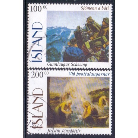 Island. 1996. Malerier. AFA nr. 827-28 **  postfrisk st. stemplet FDC