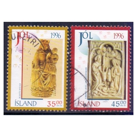 Island. 1996. Julefrimærker. AFA nr. 844-45 **  postfrisk st. stemplet FDC