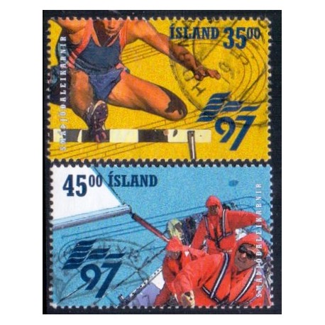 Island. 1997. Sportslege for små stater. AFA nr. 855-56 **  postfrisk st. stemplet FDC