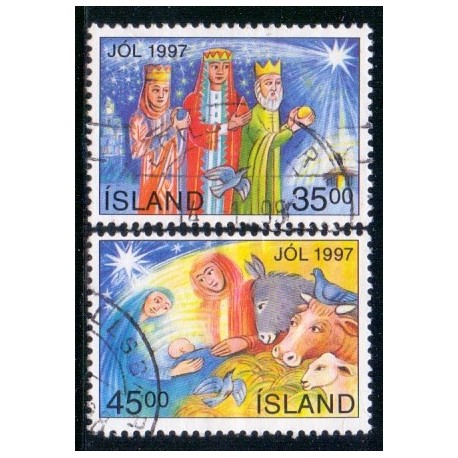 Island. 1997. Julefrimærker. AFA nr. 865-66 **  postfrisk st. stemplet FDC