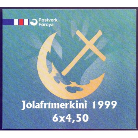 Færøerne frimærkehæfte AFA nr. A18-19A ** (358-59)  stemplet pf. st.