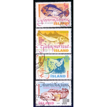 Island. 1998. Nyttefisk. AFA nr. 871-74 **  postfrisk st. stemplet FDC