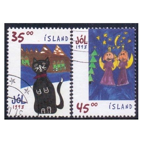 Island. 1998. Julefrimærker. AFA nr. 885-86 **  postfrisk st. stemplet FDC