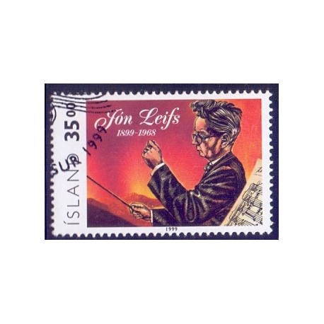 Island. 1999. Jon Leifs fødsel. AFA nr. 887 **  postfrisk st. stemplet FDC