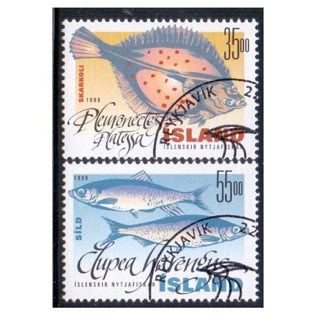 Island. 1999. Nyttefisk. AFA nr. 888-89 ** postfrisk st. stemplet FDC