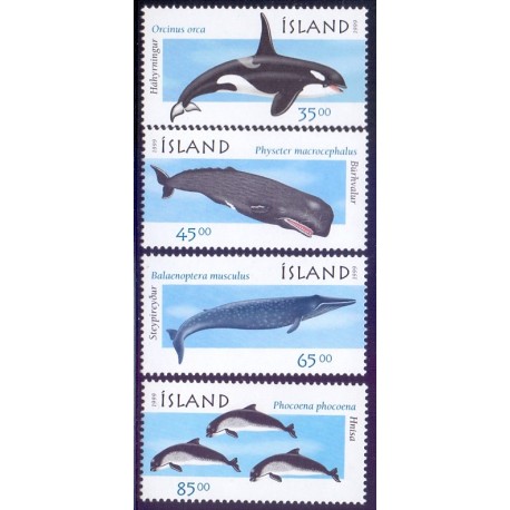 Island. 1999. Havpattedyr. AFA nr. 890-93 ** postfrisk st. stemplet FDC