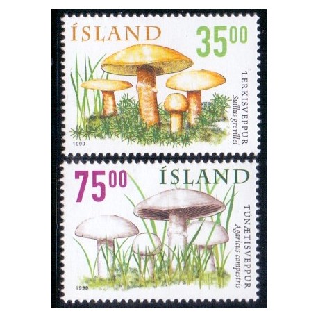 Island. 1999. Vilde svampe I. AFA nr. 900-01 ** postfrisk st. stemplet FDC