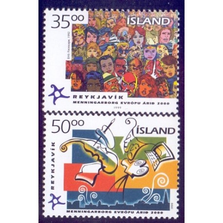 Island. 1999. Festivaler i Reykjavik. AFA nr. 910-11 ** postfrisk st. stemplet FDC