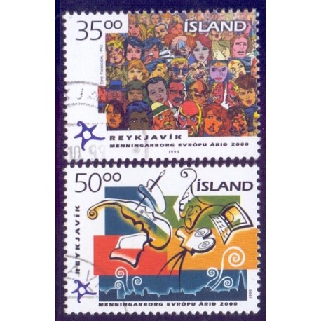 Island. 1999. Festivaler i Reykjavik. AFA nr. 910-11 ** postfrisk st. stemplet FDC