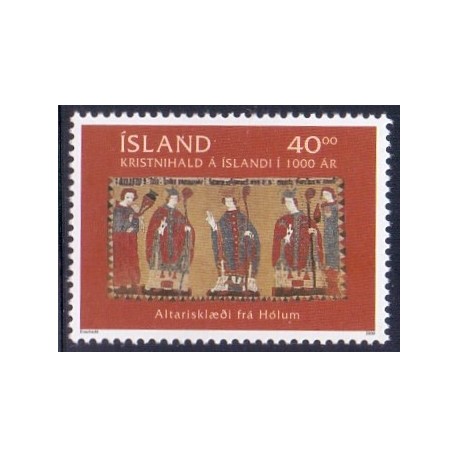 Island. 2000. 1000 året for kristendommens indførelse. AFA nr. 926 ** postfrisk st. stemplet FDC
