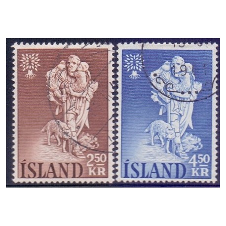 Island. 1960. Verdensflygtningeåret. AFA nr. 341-42 ** postfrisk st. stemplet FDC