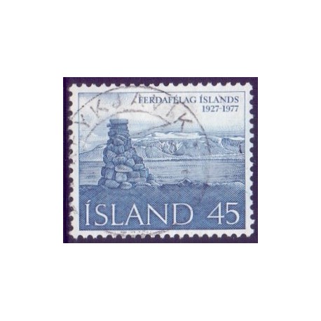 Island. 1977, Turistforeningens jubilæum. AFA nr. 528 **   postfrisk st. stemplet FDC