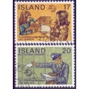 Island. 1974. Verdenspostunionen 100-års jubilæum. AFA nr. 499-500 **   postfrisk st. stemplet FDC