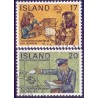Island. 1974. Verdenspostunionen 100-års jubilæum. AFA nr. 499-500 **   postfrisk st. stemplet FDC