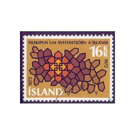 Island. 1972, Kommunernes styrelse. AFA nr. 464 **  postfrisk st. stemplet FDC