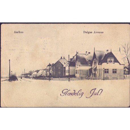 Aarhus. Dalgas Avenue "Glædelig Jul", brugt (Papirhuset)