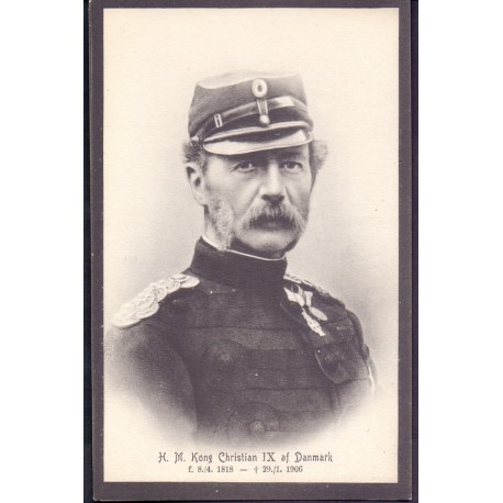 Royal. Kong Chr. IX, sørgekort, ubrugt (?)