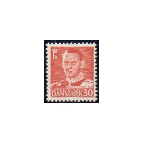 1952-53. Frederik IX, 30 Øre, tp. IV A,  AFA nr. 337a postfrisk     Stemplet FDC