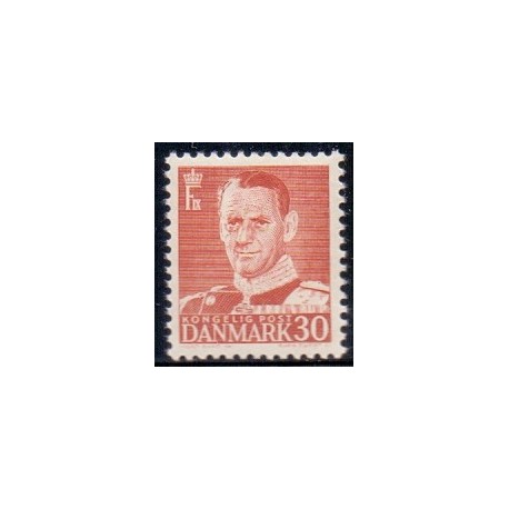 1952-53. Frederik IX, 30 Øre, tp. IV B  AFA nr. 337b postfrisk    Stemplet FDC