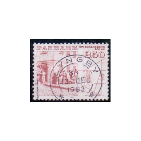 1983. C.W. Eckersberg. AFA nr. 788 postfrisk  Stemplet FDC