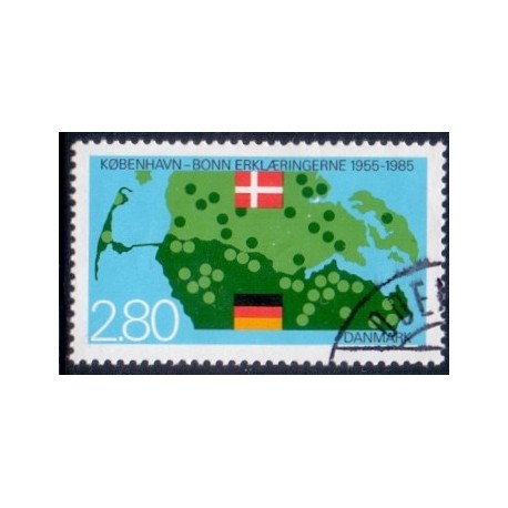 1985. København-Bonn erklæringen. AFA nr. 826 postfrisk  Stemplet FDC