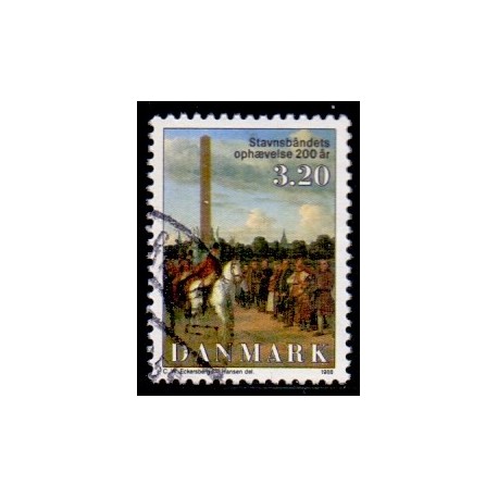 1988. Stavnsbåndets ophævelse. AFA nr. 910 postfrisk  Stemplet FDC