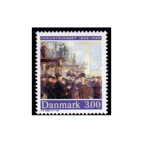 1988. Industrirådets 150 års jubi. AFA nr. 913 postfrisk  Stemplet FDC