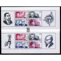 1999. Dansk revy 150 år. AFA nr. 1216A+B postfriske miniark     Stemplet FDC