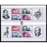 1999. Dansk revy 150 år. AFA nr. 1216A+B postfriske miniark     Stemplet FDC