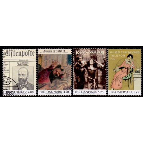 2000. 1900-tallet serie i. AFA 1235-38 komplet postfrisk Stemplet