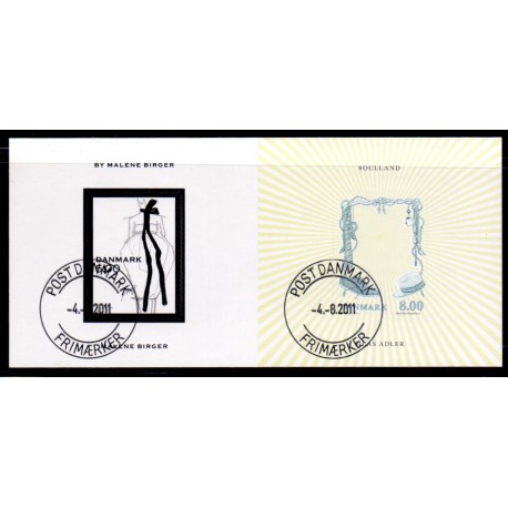 2011. Mode. AFA nr. 1673a, i  postfrisk miniark   Stemplet FDC