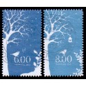2012. Vinter. AFA nr. 1721a-22a,  fra hæfter, postfrisk   Stemplet FDC