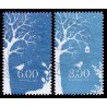 2012. Vinter. AFA nr. 1721a-22a,  fra hæfter, postfrisk   Stemplet FDC