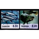 2013. Fisk. AFA nr. 1726a-27a, fra hæfter postfrisk   Stemplet FDC