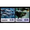 2013. Fisk. AFA nr. 1726a-27a, fra hæfter postfrisk   Stemplet FDC