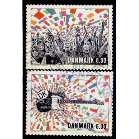2013. Rockmusik. AFA nr. 1745-46  postfrisk   Stemplet FDC