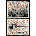2013. Rockmusik. AFA nr. 1745a-46a, fra hæfter postfrisk    Stemplet FDC