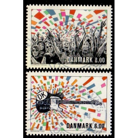 2013. Rockmusik. AFA nr. 1745a-46a, fra hæfter postfrisk    Stemplet FDC