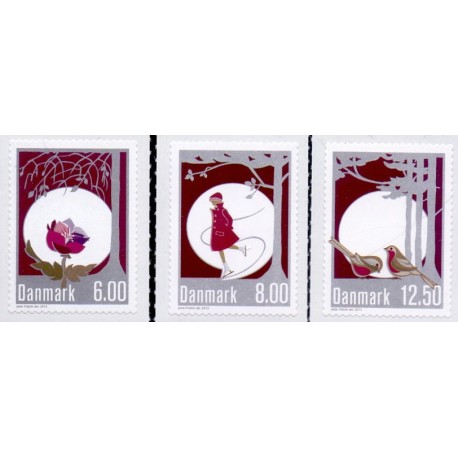 2013. Vinterstemning. AFA nr. 1756-58  postfrisk  Stemplet FDC