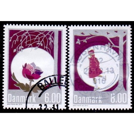 2013. Vinterstemning. AFA nr. 1756a-57a, fra hæfter postfrisk  Stemplet FDC