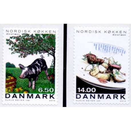 2014. Nordisk køkken. AFA nr. 1764-65 postfrisk   Stemplet FDC